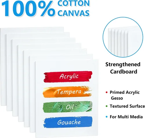 Vista 4 de Shuttle Art Kit de pintura en lienzo, paquete de 50, 28 lienzos de varios tamaños para pintar y 22 herramientas de arte
