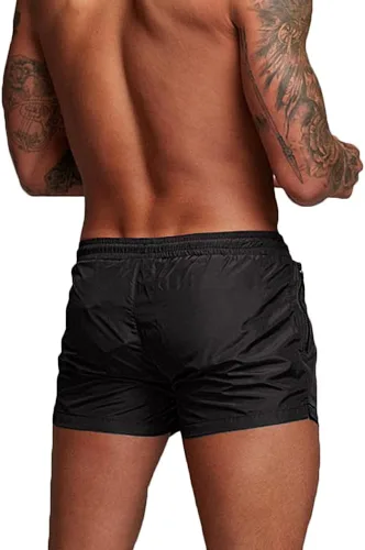 Vista 3 de Rexcyril Pantalones cortos de entrenamiento para hombre, de secado rápido, de 3 pulgadas, para correr, fisicoculturismo, con forro y bolsillos