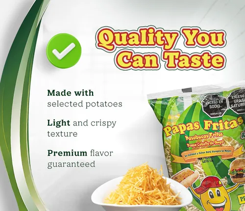 Vista 4 de R&G Patatas fritas Angel Hair - Bocadillo crujiente con sabor prémium - Bolsa de patatas fritas tamaño fiesta de 2.2 lbs - Comidas y alimentos