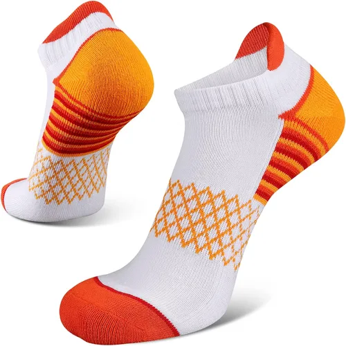 Vista 5 de eallco Calcetines de tobillo para mujer, calcetines deportivos acolchados con lengüeta, 6 pares