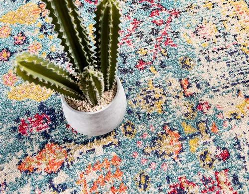 Vista 8 de Unique Loom Colección Monterey - Alfombra de área Adobe (2' x 3' 1" Rectángulo Azul/Beige)