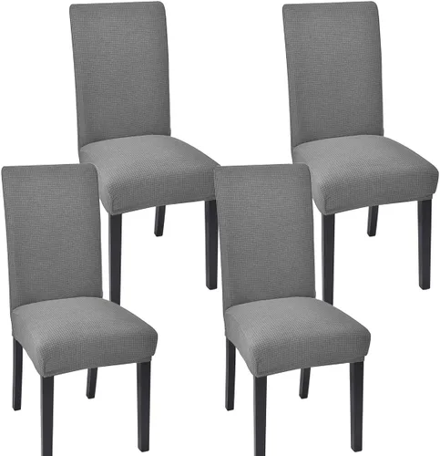Vista 47 de Juego de 4 fundas para sillas de comedor y cocina, fundas para sillas de comedor, color negro