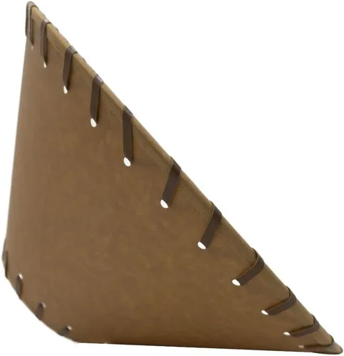 Vista 4 de Papel pergamino Kraft cosido Trim 14 pulgadas Chimenea Estilo Lámpara Sombra