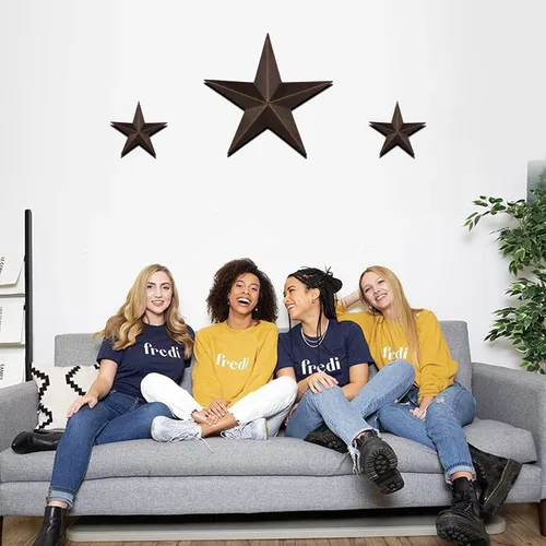 Vista 7 de EBEI Decoración de pared para el hogar de 12 pulgadas con diseño rústico de granero, estrella de metal
