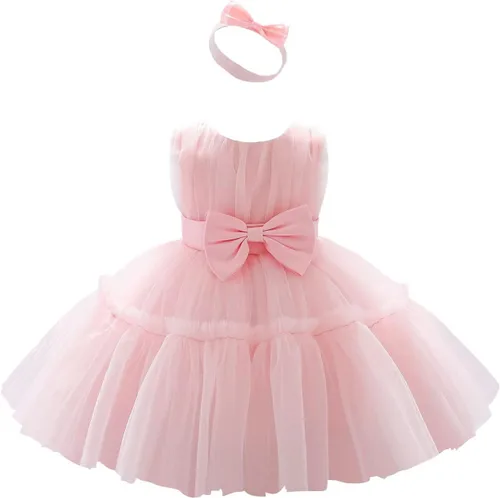 Vista 10 de 3M-9T Vestido de flores para bebé y niña, bordado, para concursos, fiestas y bodas, de encaje, de TUIJI Verde