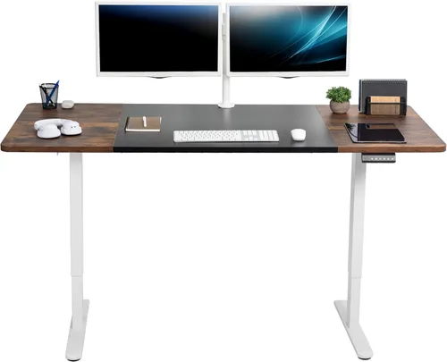 Vista 54 de VIVO DESK-KIT-E2B1B - Escritorio eléctrico de pie con motor doble, ajuste de altura de memoria, serie E2B, marco negro superior negro, DESK-KIT-E2B1B