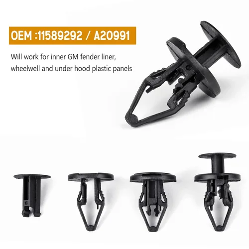 Vista 5 de UNIGT 3 en 1 Clips para defensa GM A20991 Compatibles con 11589292 sujetador de parachoques, remache 21030249 panel de guarnición de puerta