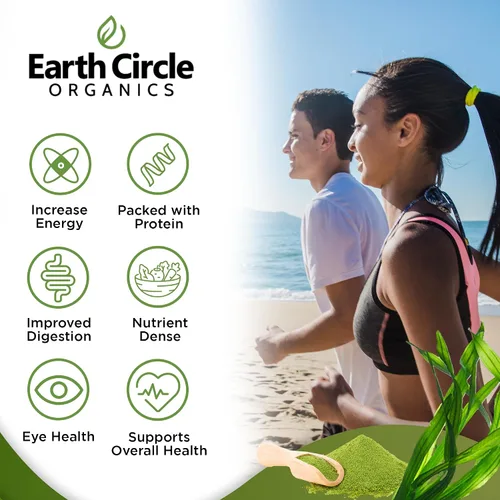 Vista 3 de Earth Circle Organics Espirulina en polvo