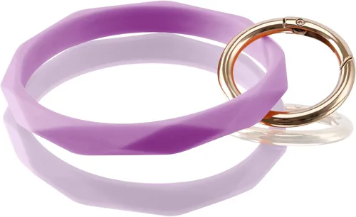 Vista 50 de Llavero pulsera de silicona para mujeres y niñas en forma de diamante