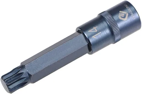 Vista 4 de uxcell 1/2" Drive x M6 (0.236 in) Triple Square Spline Bit Socket, S2 Brocas de acero, enchufes CR-V 4" de longitud (solo para uso manual)