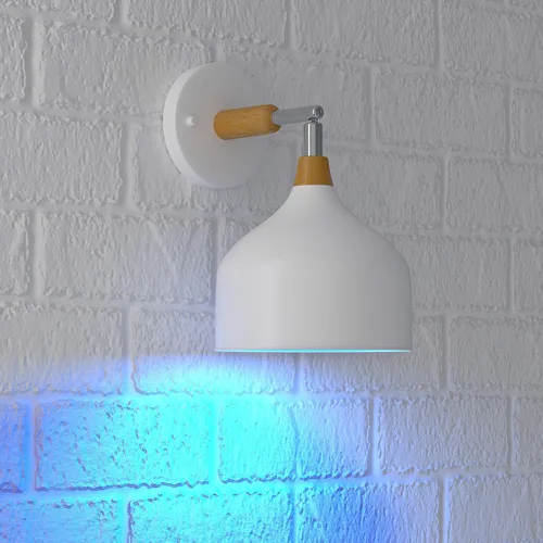 Vista 3 de Amazon Basics Bombilla LED A19 color azul fiesta, equivalente a 60 vatios, eficiencia energética, base estándar E26, no regulable, vida útil