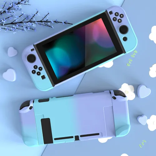Vista 3 de eXtremeRate PlayVital Cover for Nintendo Switch, Protective Case Protector for Switch - Shock-Absorbent Anti-Scratch Dockable Durable Hard Shell