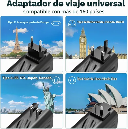 Vista 5 de 2000W 220V a 110V Convertidor de voltaje de EE. UU. a Europa para secador Negro