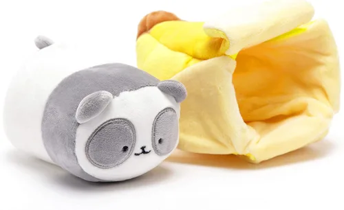 Vista 4 de Anirollz Muñeco de peluche Pandaroll con manta de plátano