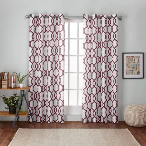 Vista 12 de Exclusivas cortinas de hogar Kochi con ojales en la parte superior del panel.