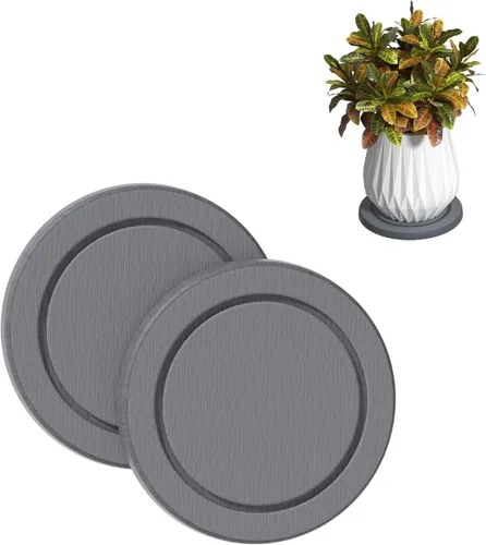 Vista 13 de Platillo para plantas, platillos para macetas, bandejas para macetas de tierra de diatomeas de secado instantáneo, bandejas redondas para goteo