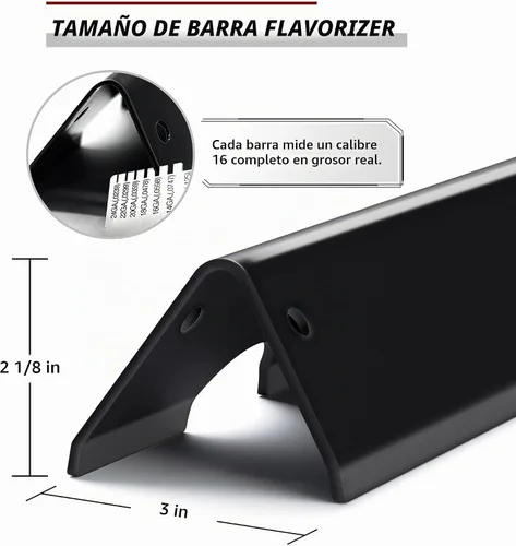 Vista 4 de 66032 66795 Barras aromatizantes de 17 pulgadas de repuesto para Weber GS4 Genesis II 300, E-310 E-315 E-335 E-330 S-335, piezas Genesis GS4 II LX