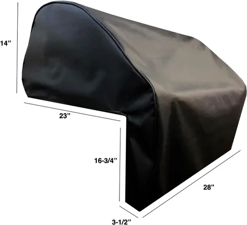 Vista 2 de Windproof Covers Cubierta de parrilla de alta calidad resistente de 28 pulgadas para adaptarse a la parrilla integrada de pellets Coyote