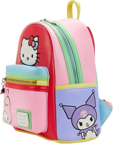 Vista 4 de Loungefly Sanrio Hello Kitty and Friends - Bolso de hombro con doble correa para mujer Multi