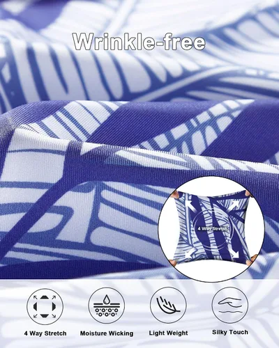 Vista 4 de BOJIN Camisa hawaiana de manga corta con botones para hombre, diseño floral tropical, sin arrugas, para vacaciones en la playa