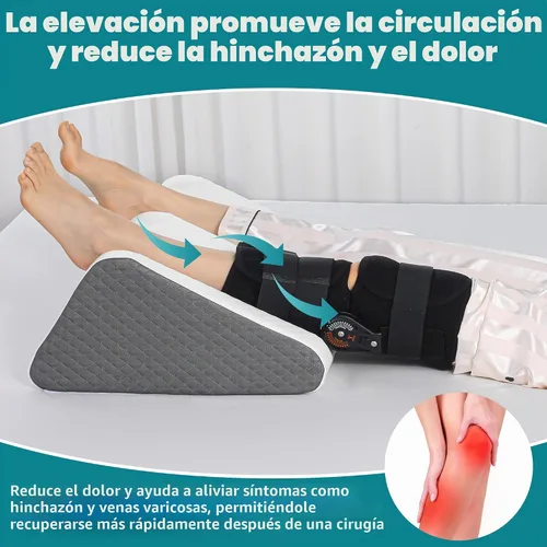 Vista 4 de BALAPET Almohadas de elevación de piernas para después de la cirugía, soporte de espuma de piernas de 8.7 pulgadas y almohada de rodilla