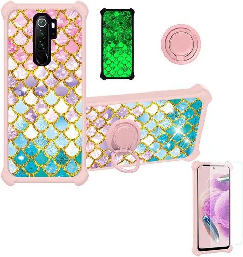 Vista 12 de jioeuinly Cricket Ovation 2 - Funda compatible con AT&T Maestro Max (2021) con protector de pantalla de vidrio templado, policarbonato duro +