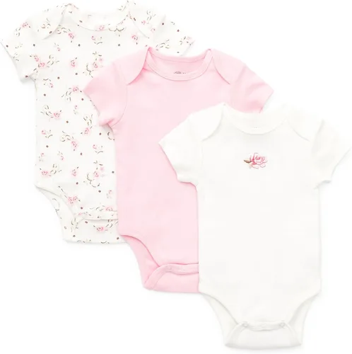 Vista 7 de Little Me Paquete de 3 mamelucos para niñas Multi