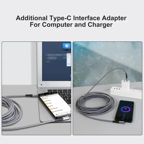 Vista 3 de LHJRY Cable de enlace de 20 pies compatible con Quest2Quest ProPico 4 accesorios, PCSteam VR, cable de transferencia de datos de alta velocidad