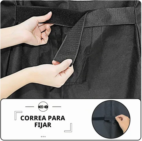 Vista 4 de GRISUN Cubierta de parrilla negra 600D para parrillas Weber de carbón de 22