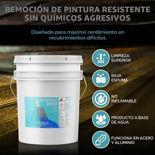 Vista 5 de StripOxy 9850 - Pelador de pintura industrial concentrado para 5 galones