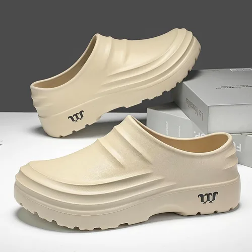 Vista 7 de Zuecos para mujeres y hombres, antideslizantes, impermeables, para el cuidado de la salud, zapatos de trabajo de seguridad para cocina, jardín