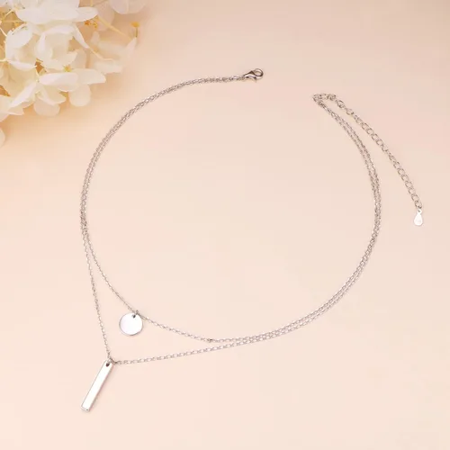 Vista 3 de Gargantilla ajustable de plata de ley S925 con colgante, joyería para mujeres y niñas.