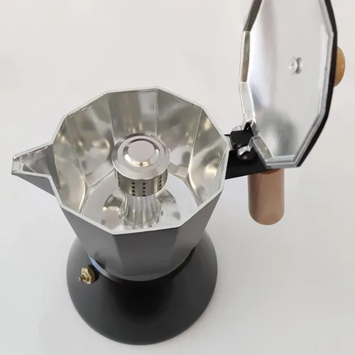 Vista 7 de Moka Pot - Válvula antisalpicaduras de acero inoxidable