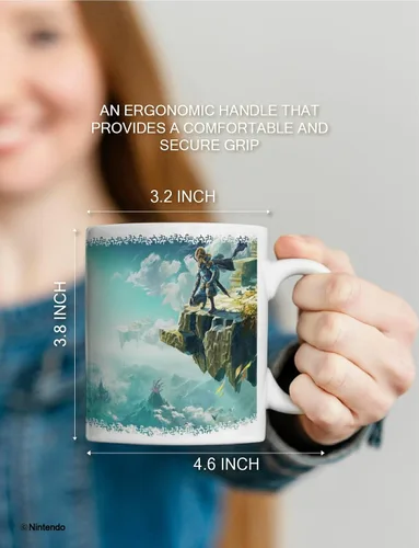 Vista 6 de Pyramid America Taza Zelda – The Legend of Zelda Tears of the Kingdom – Taza oficial de Nintendo para jugadores (11 onzas) – Taza Zelda retro