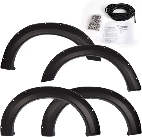 Vista 18 de GRAND ORANGE 4 guardabarros compatibles con modelos Ford F250 F350 Super Duty 1999-2007 (no compatibles con modelos duales), accesorios texturizados