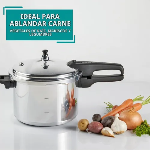 Vista 8 de Mirro 92160A Olla a presión de aluminio pulido 10-PSI Utensilios de cocina, 6 cuartos de galón, plata - Generous Cooking Capacity for Family