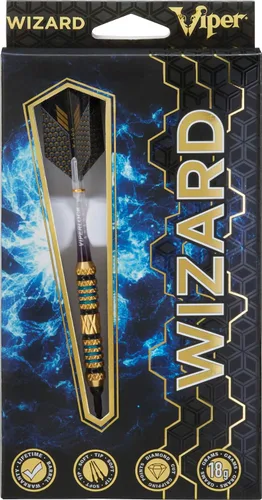 Vista 9 de Viper Wizard Soft Tip Darts, Brass Alloy Barrels with Diamond-Cut Etchings and Knurled Rings