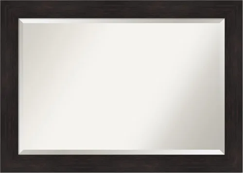 Vista 80 de Amanti Art Espejo de baño marrón para sobre lavabo, espejo rectangular de 24x20 Caleb Brown para tocador, marco rústico pequeño de estilo campestre