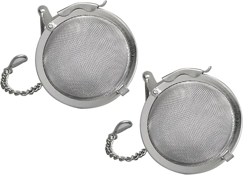 Vista 20 de HIC Kitchen Infusor de té de bola a presión, acero inoxidable 18/8, para té de hojas sueltas y especias para calentar