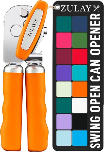 Vista 36 de Zulay Kitchen Abrelatas manual de acero inoxidable resistente con abridor de botellas, abrelatas manual a prueba de óxido con perilla giratoria