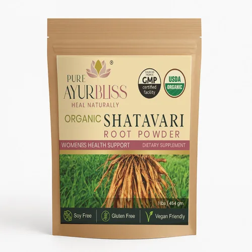 Vista 9 de Polvo de raíz de Shatavari 100% orgánico, equilibrio hormonal, bienestar menstrual, apoyo de fertilidad y vitalidad diaria para mujeres, polvo