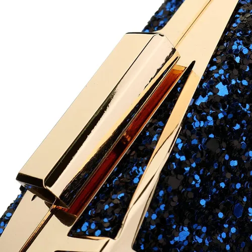 Vista 4 de Bolsa de acrílico para mujer, con lentejuelas, multicolor, geométrico, para novia, graduación, boda, fiesta, bolso, Negro, talla única