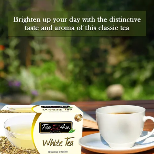 Vista 8 de Tea4U - Bolsas de té blanco de Ceilán, té de Ceilán seleccionado a mano de los mejores jardines de Sri Lanka, infusión rica y fragante, mezcla por