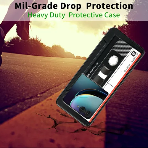 Vista 3 de Funda para Moto Razr Plus 2023 para Motorola Razr Plus Funda delgada y ligera de policarbonato duro a prueba de golpes Funda protectora para Audio
