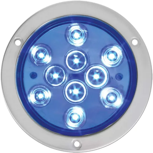 Vista 2 de Grand General 76850 - Luz LED (4 pulgadas Mega 10 Plus Am/Am con montaje en brida SS y coleta), 1 paquete