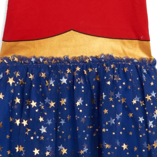 Vista 7 de DC Comics Vestido de disfraz de manga corta para mujer de Wonder Woman Oro
