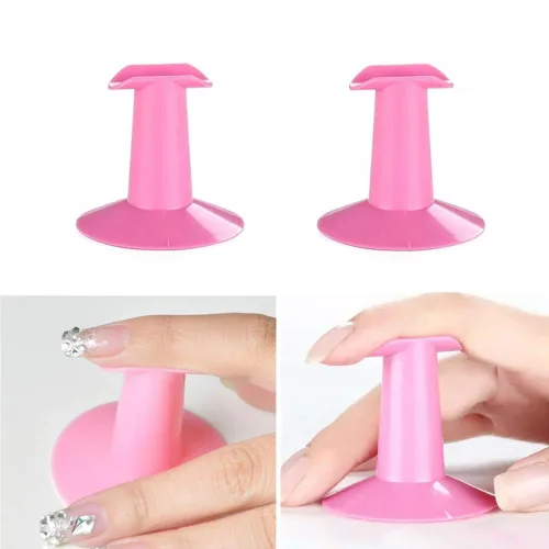 Vista 5 de Soporte de plástico para dedos, soporte profesional para arte de uñas, para salón de pintura, soporte práctico de accesorios de diseño