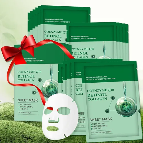 Vista 7 de Máscaras Faciales de Cuidado de la Piel, Mascarillas en Hojas de Aloe Vera, Máscaras Hidratantes y Calmantes para Todo Tipo de Piel, Cuidado Solar