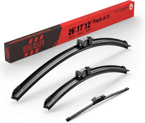 Vista 18 de BERG REGEN Escobillas limpiaparabrisas de 15"+15" con escobilla trasera de 13" - Juego de repuesto automotriz para Jeep Wrangler JK 2008 2009 2010
