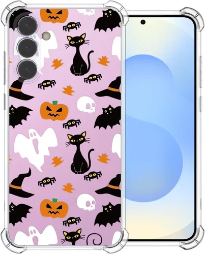 Vista 38 de Funda transparente de Halloween para Google 6a, con patrón de fantasma, funda protectora de TPU suave, delgada, a prueba de golpes, para niños